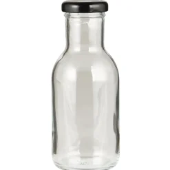 IB Laursen Glas-Flasche mit schwarzem Schraubdeckel