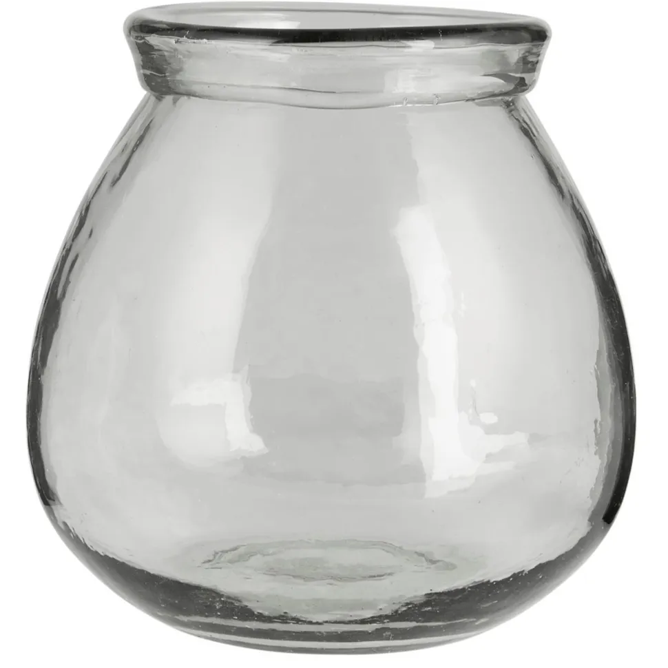 IB Laursen Glas Vase mit großer Öffnung, mundgeblasen