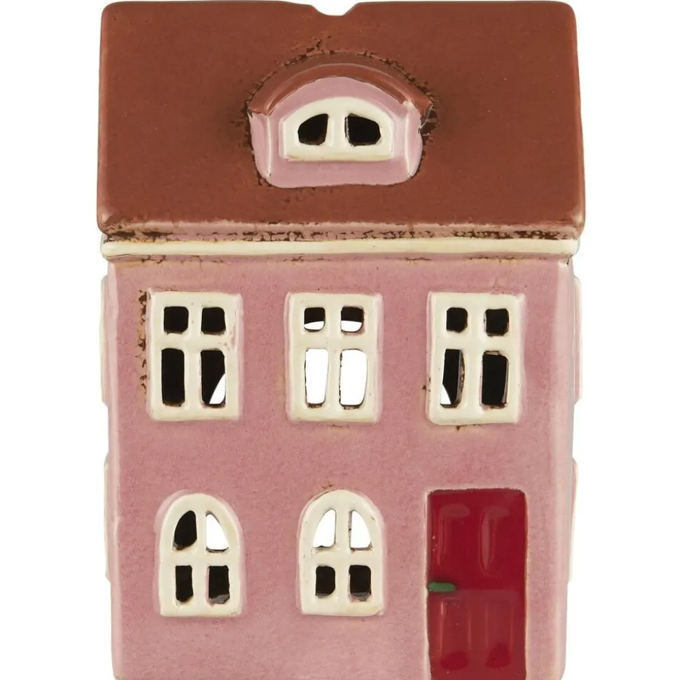 IB Laursen Keramik Lichthaus Nyhavn rosa, gerundetes Dachfenster