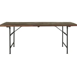 IB Laursen Langer Tisch Unika mit Holzplatte und Metallgestell