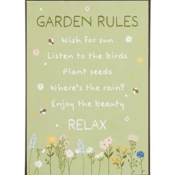 IB Laursen Metallschild Garden Rules