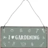 IB Laursen Metallschild I love gardening