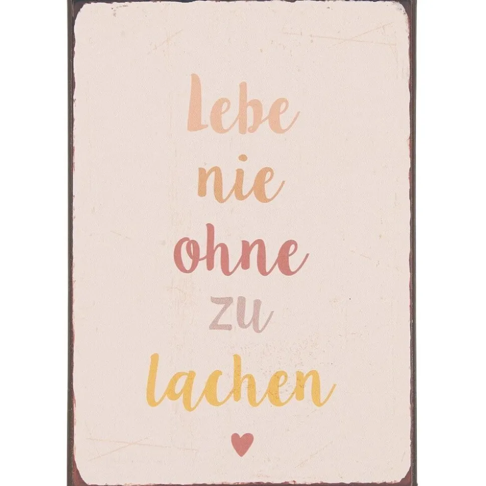 IB Laursen Metallschild Lebe nie ohne zu lachen