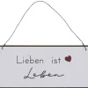 IB Laursen Metallschild Lieben ist leben