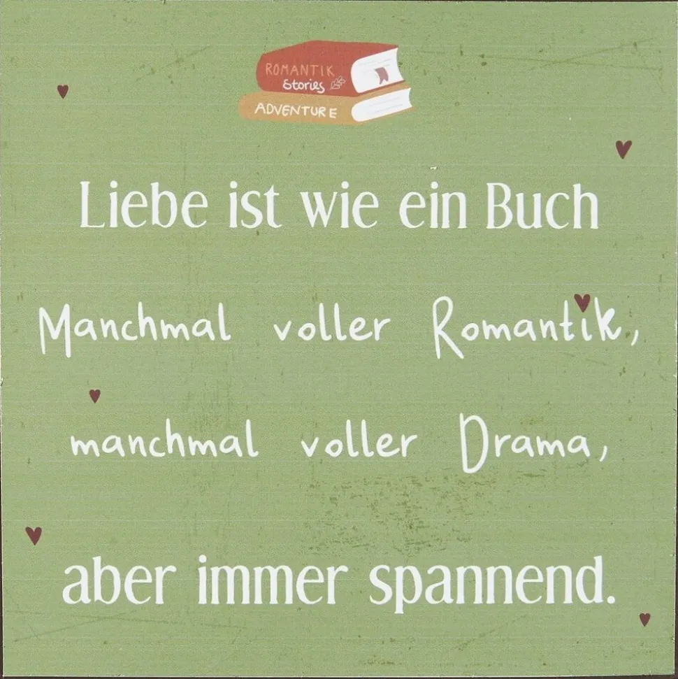 IB Laursen Metallschild Liebe ist wie ein Buch