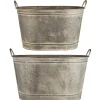 IB Laursen Pflanzkübel 2er-Set aus Metall Urban Garden