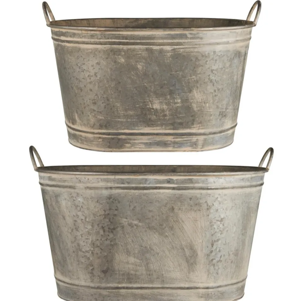 IB Laursen Pflanzkübel 2er-Set aus Metall Urban Garden