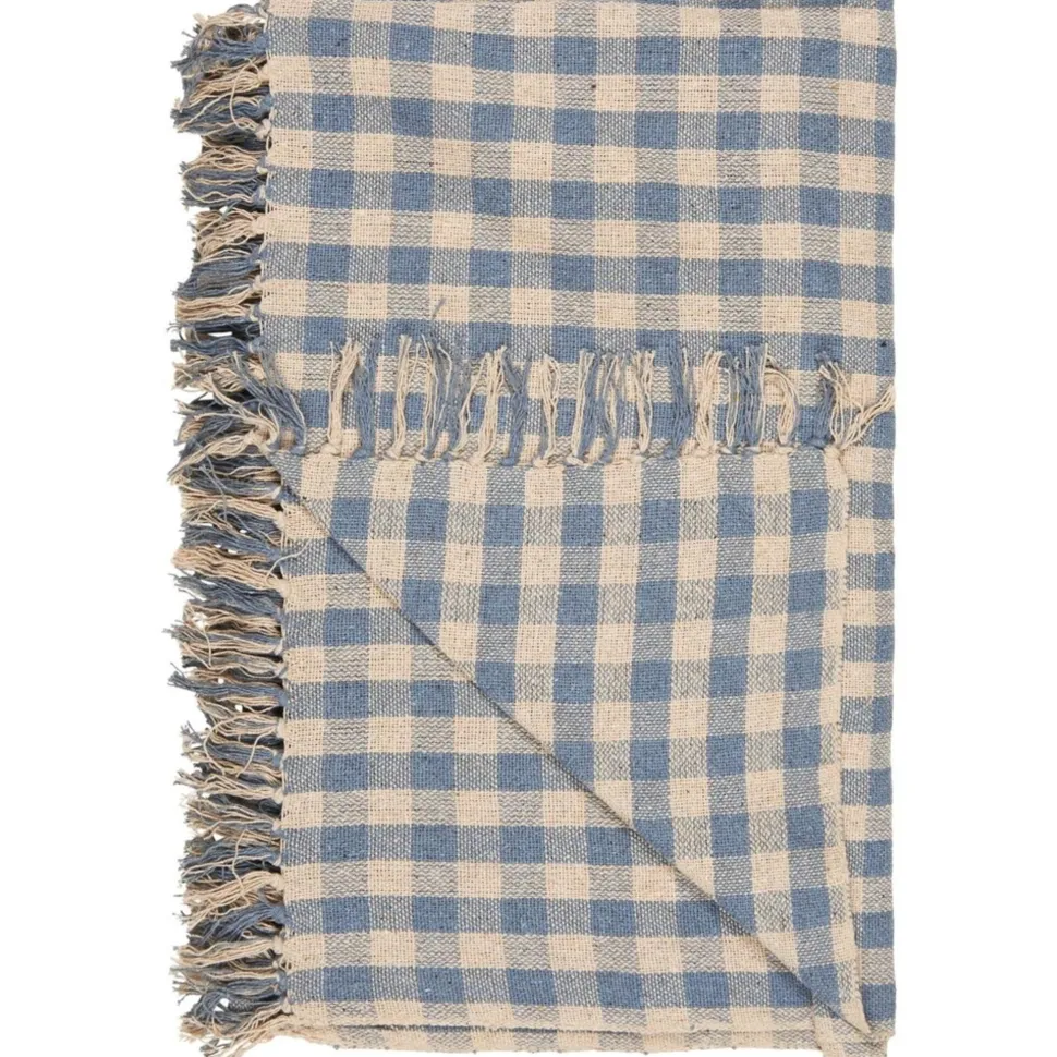 IB Laursen Plaid aus reiner Baumwolle Natur