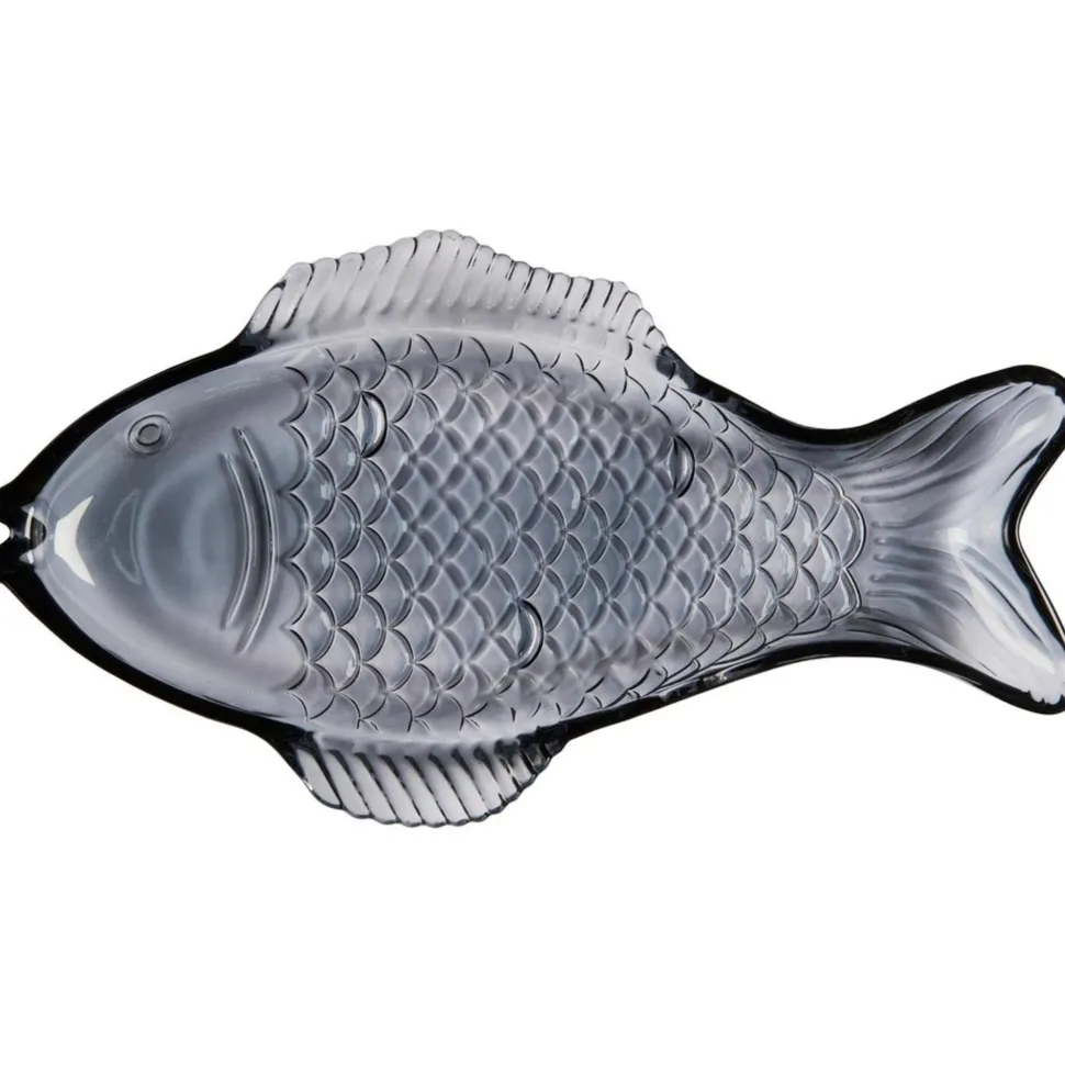 IB Laursen Platte fischförmig aus Glas