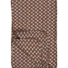 IB Laursen Quilt dunkelbraun-blau mit Blumenmuster