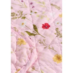 IB Laursen Quilt rosa mit Gartenblumen