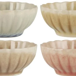 Ib Laursen Steingut Schale Blumenförmig 4er Set
