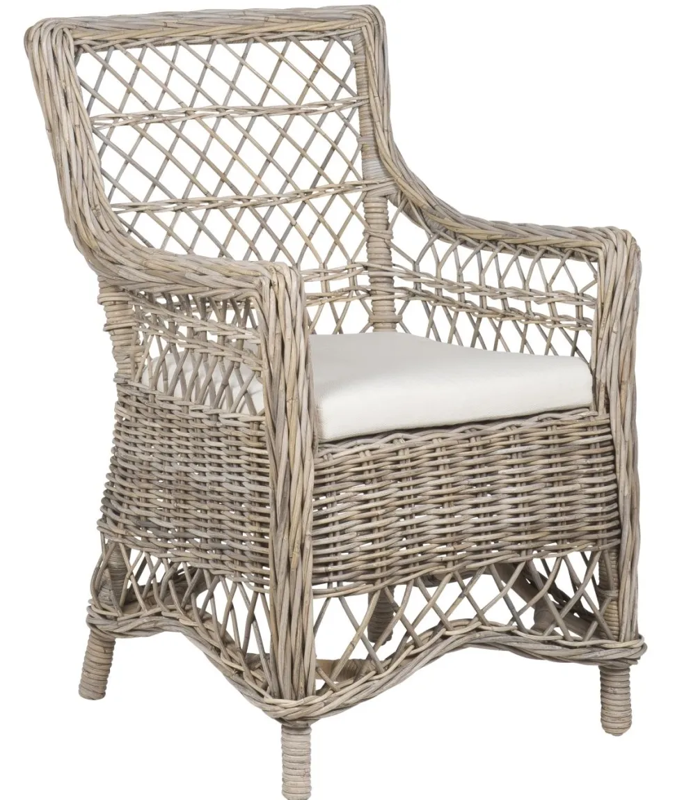 IB Laursen Stuhl aus Rattan mit Kissen