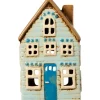 IB Laursen Teelichthaus Visby blaue Tür braunes Dach
