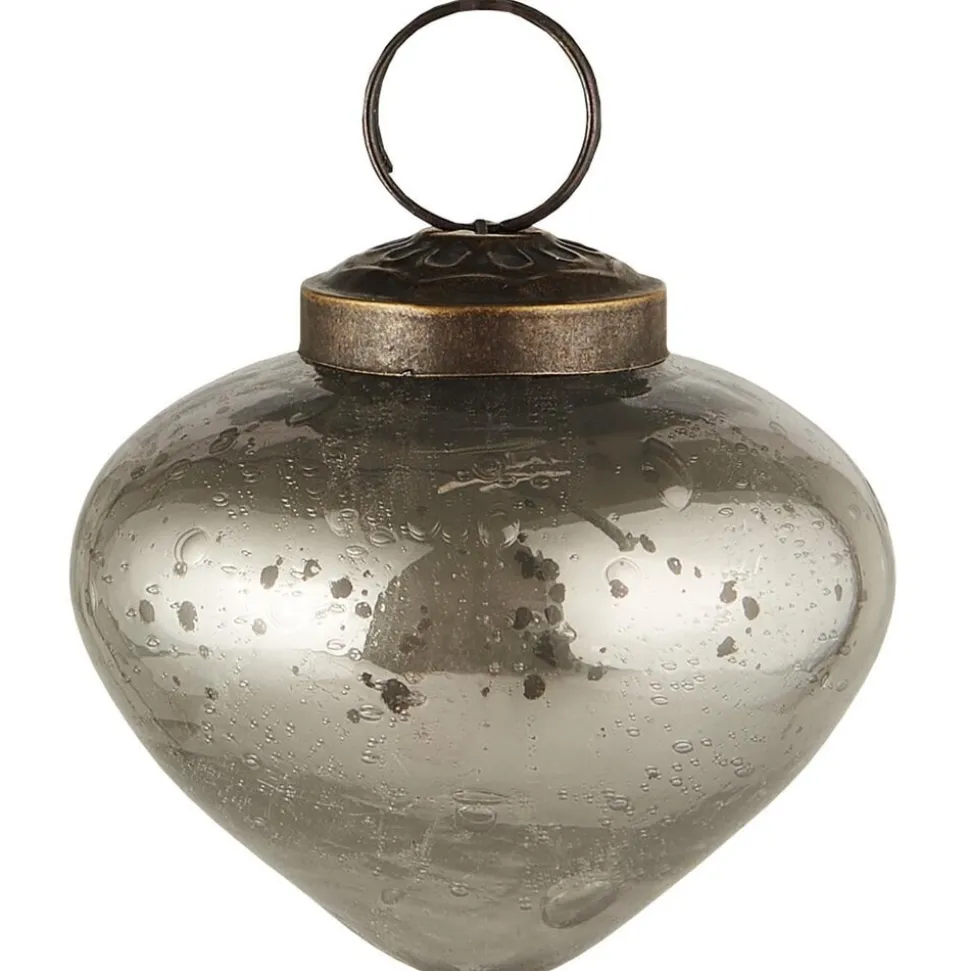 Ib Laursen Weihnachtskugel bubbled Glas zwiebelförmig