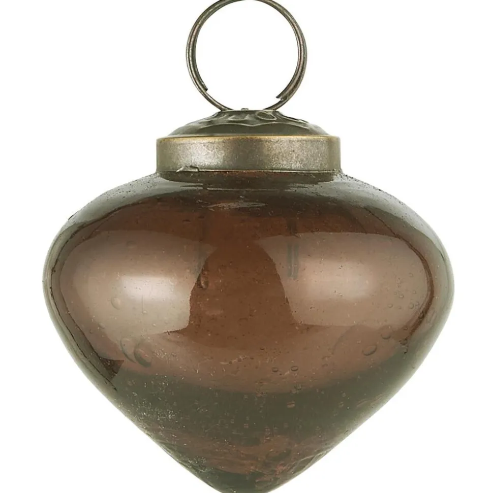 Ib Laursen Weihnachtskugel bubbled Glas zwiebelförmig