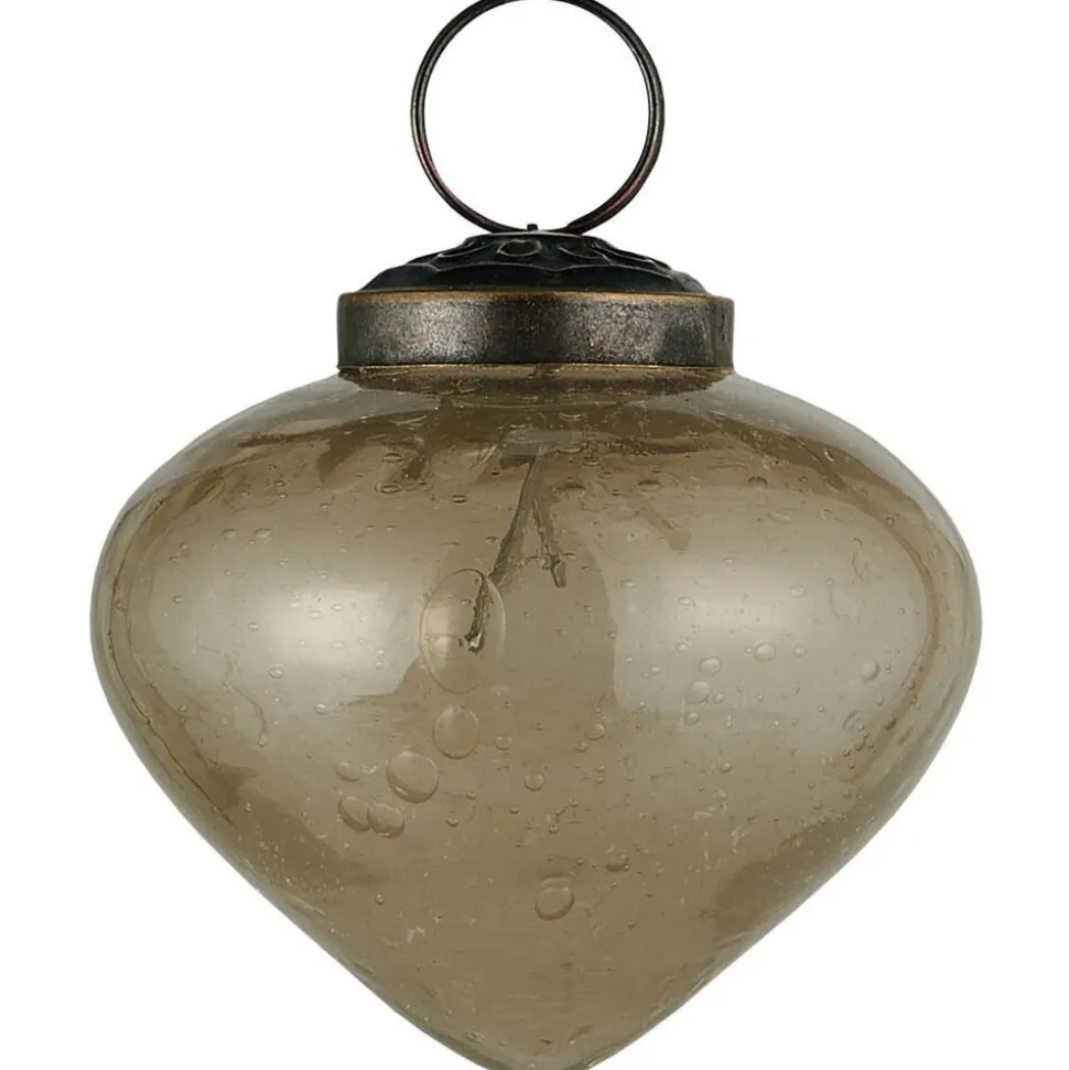 Ib Laursen Weihnachtskugel bubbled Glas zwiebelförmig