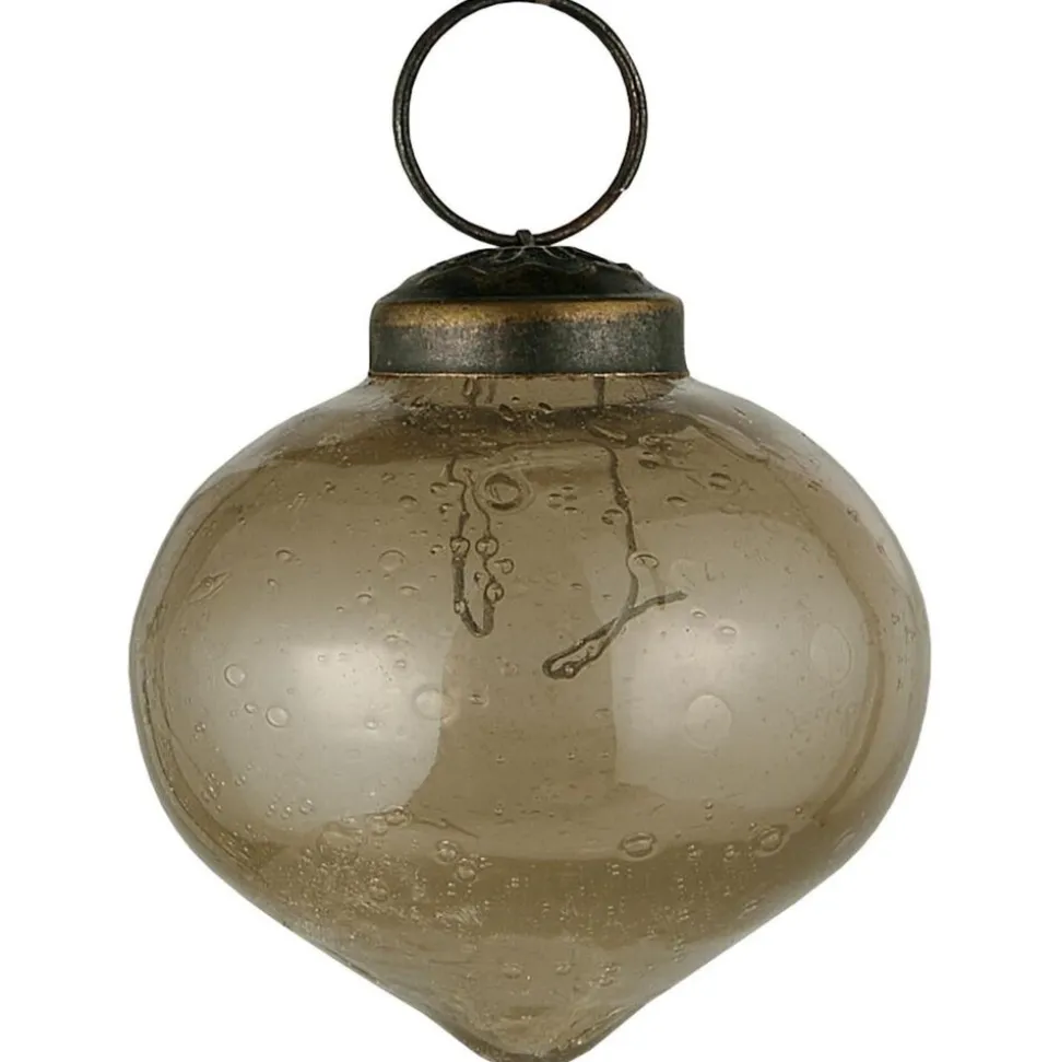 Ib Laursen Weihnachtskugel bubbled Glas zwiebelförmig