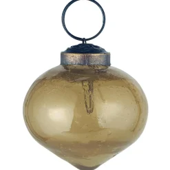 Ib Laursen Weihnachtskugel bubbled Glas zwiebelförmig