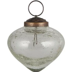 Ib Laursen Weihnachtskugel bubbled Glas zwiebelförmig