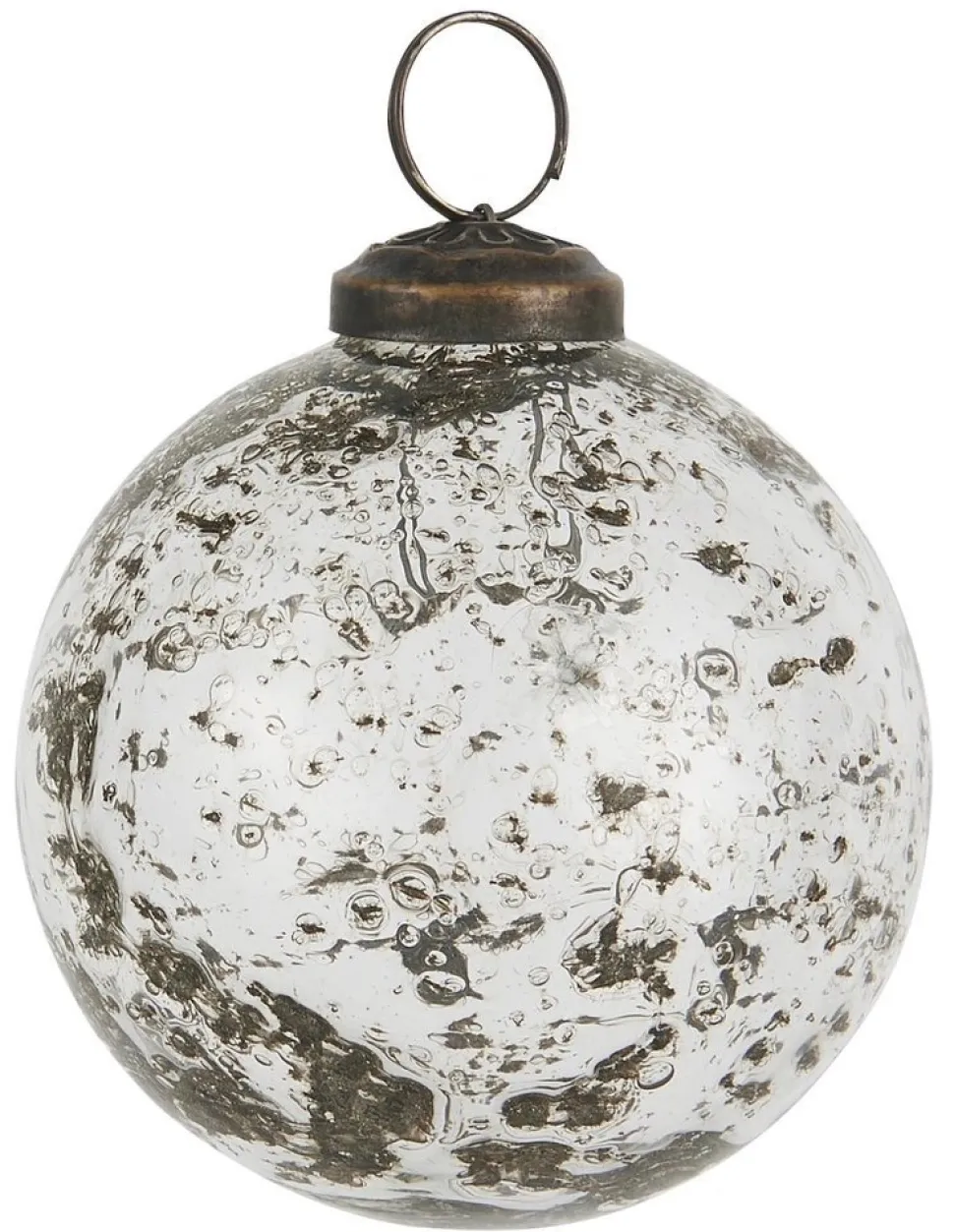 IB Laursen Weihnachtskugel Glas pebbled