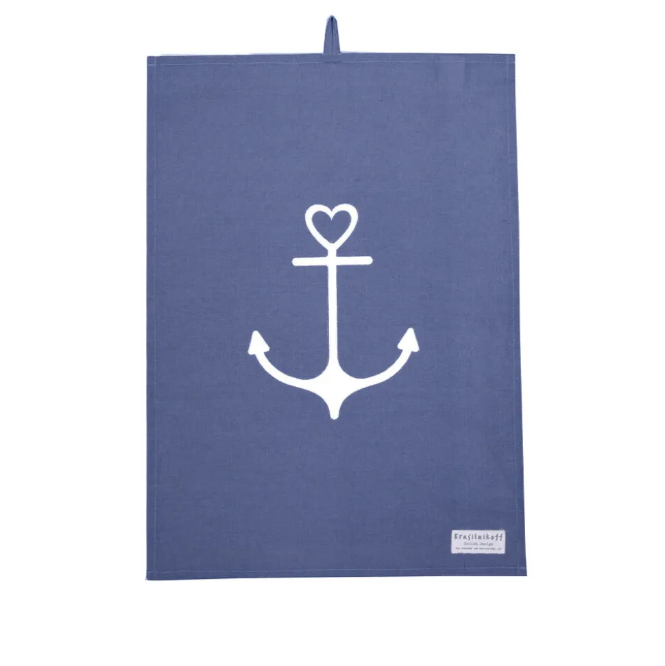 Krasilnikoff Geschirrhandtuch Anchor mit Anker Motiv