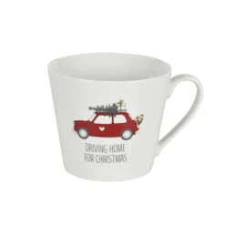 Krasilnikoff Happy Cup Becher mit Henkel, Driving Home for Christmas