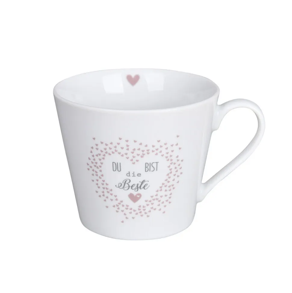 Krasilnikoff Happy Cup Tasse mit Henkel Du bist die Beste