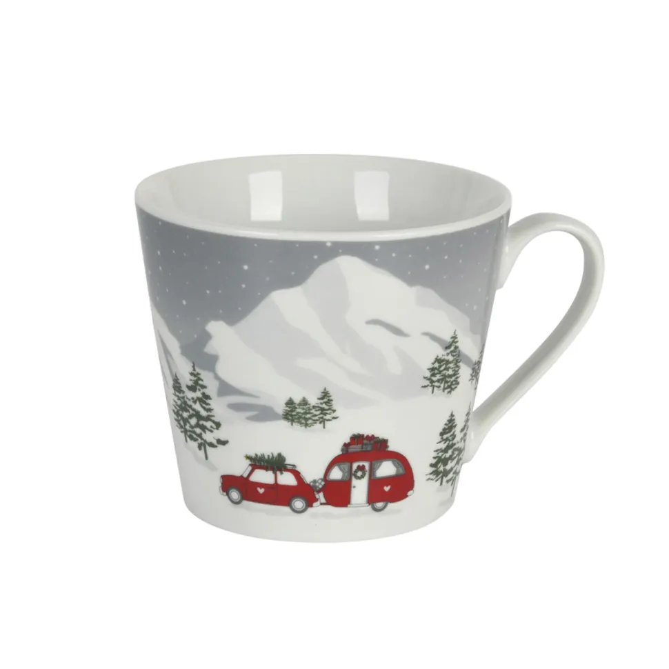 Krasilnikoff Happy Cup Tasse, Caravan in the snow