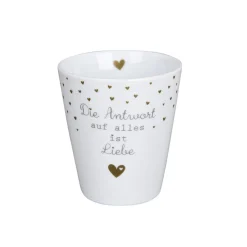 Krasilnikoff Happy Mug Becher Die Antwort auf alles ist Liebe