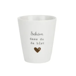 Krasilnikoff Happy Mug Becher Schön, dass du da bist