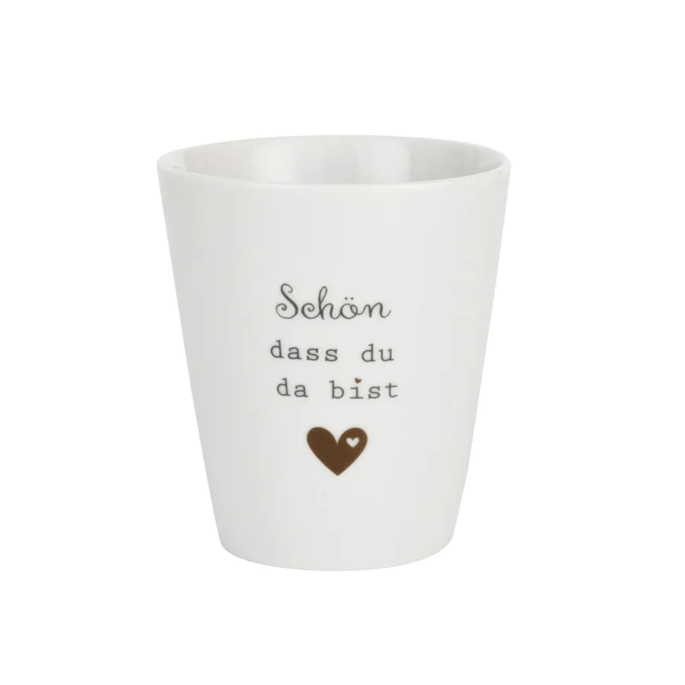 Krasilnikoff Happy Mug Becher Schön, dass du da bist