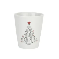 Krasilnikoff Happy Mug Becher Früher war mehr Lametta