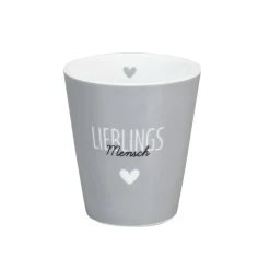 Krasilnikoff Happy Mug Lieblings Mensch, grau
