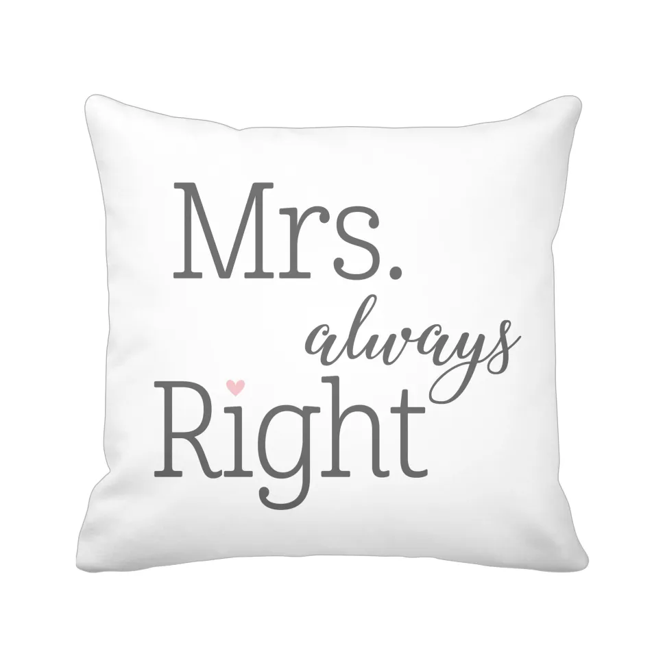 Krasilnikoff Kissenbezug Mrs. Always Right