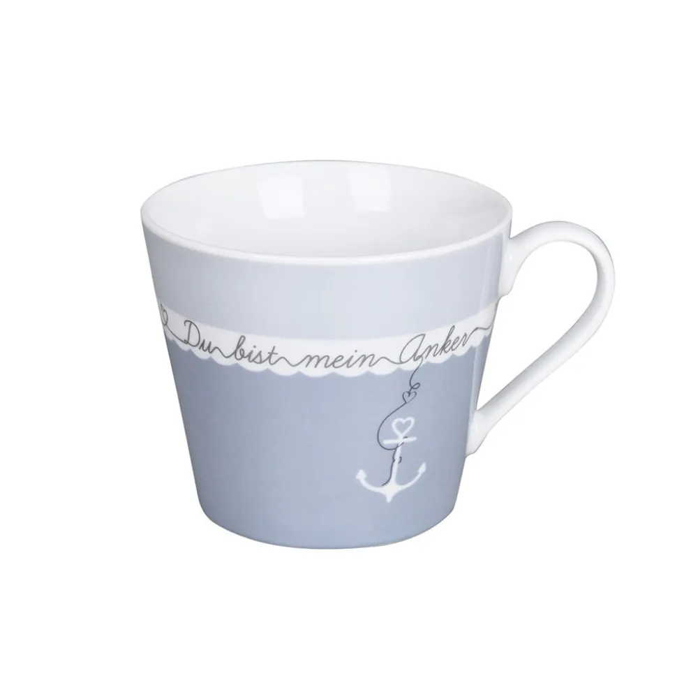 Krasilnikoff Tasse, Happy Cup Du bist mein Anker