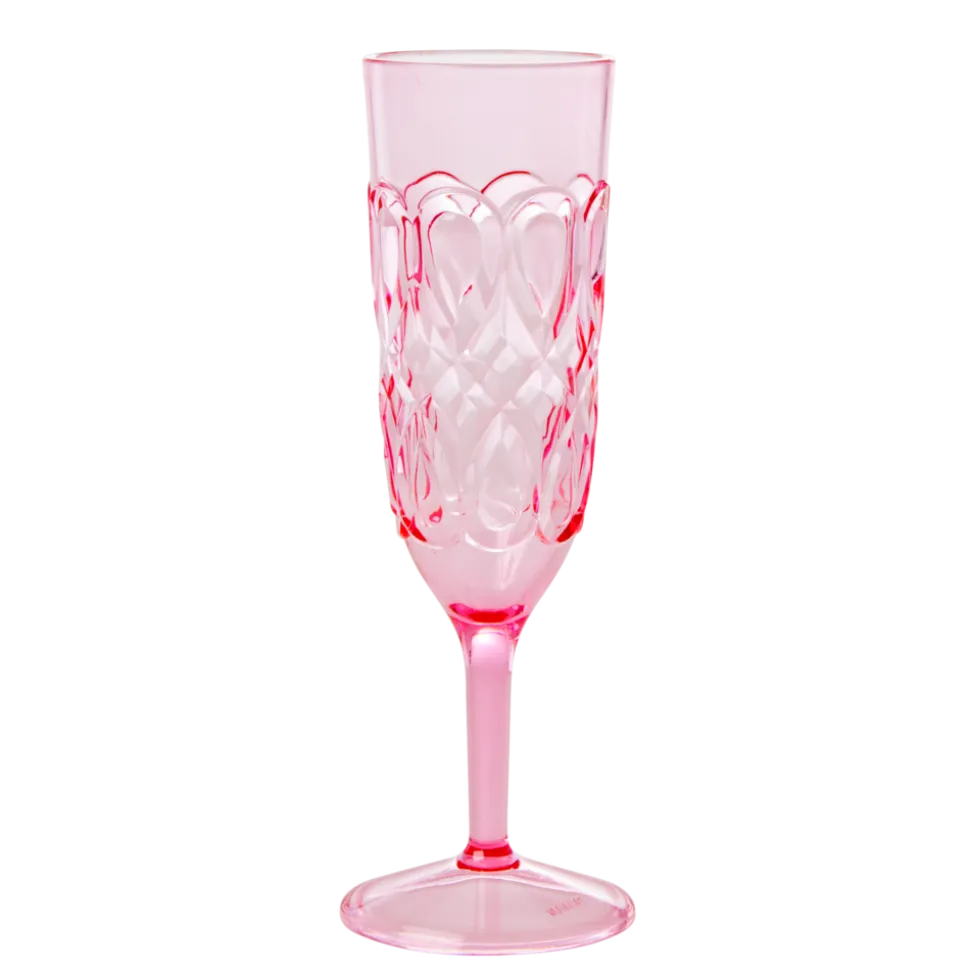 RICE Acryl Champagner Glass