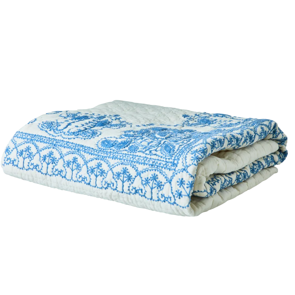 RICE Bauwolle Tagesdecke Baumwolldecke