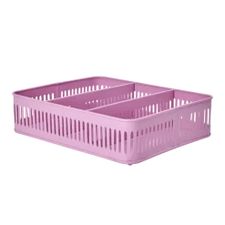 RICE Besteck Korb aus Metall, pink