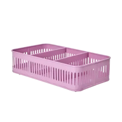 RICE Besteck Korb aus Metall, pink