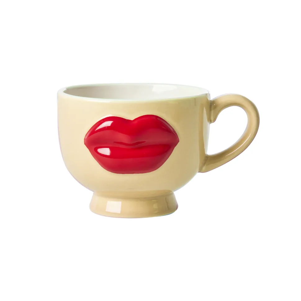 RICE Keramik Becher Lips