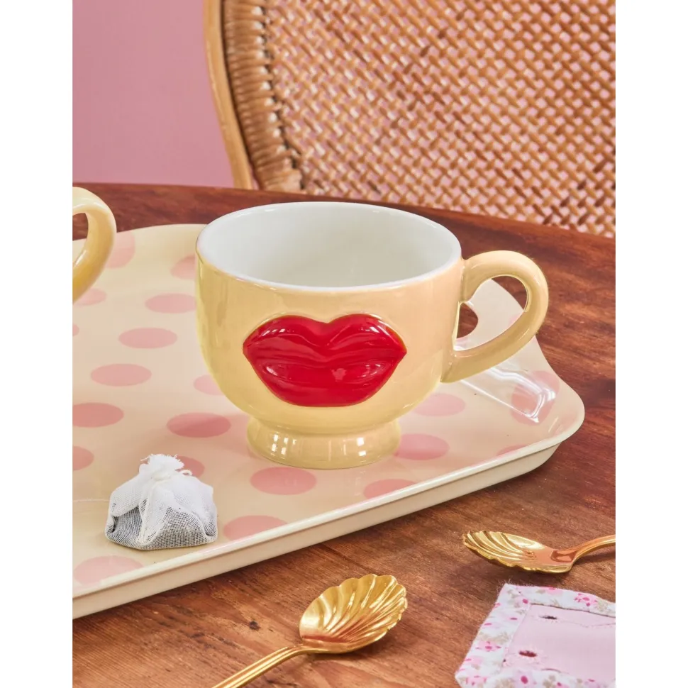 RICE Keramik Becher Lips