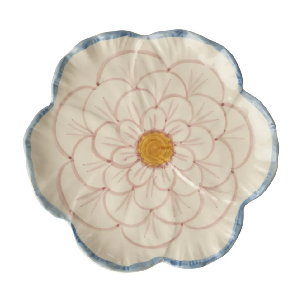 RICE Keramik Beilagenteller Blume