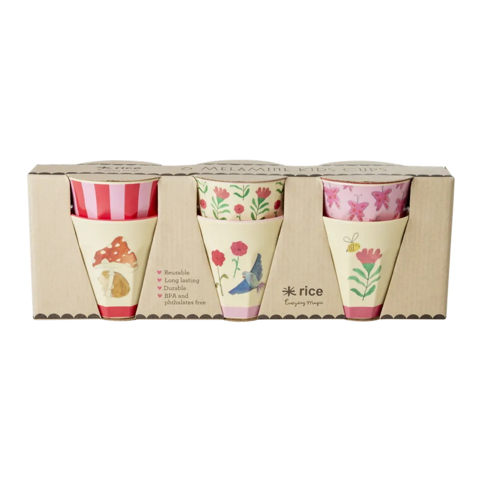 RICE Kinderbecher 6er Set Happy Forest