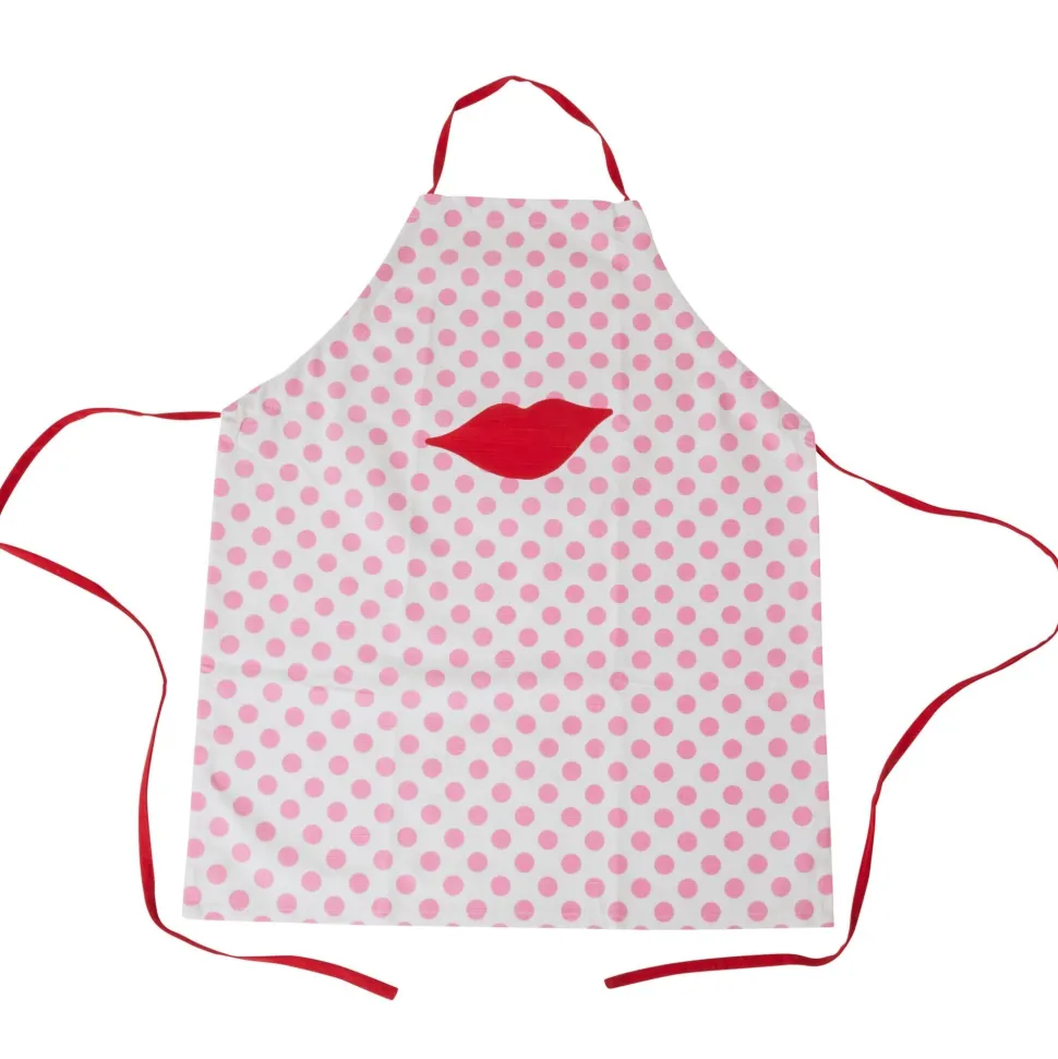 RICE Kinder Schürze Kiss Print aus Baumwolle
