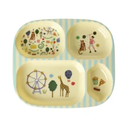 RICE Kinderteller mit 4er Einteilung Fun Fair