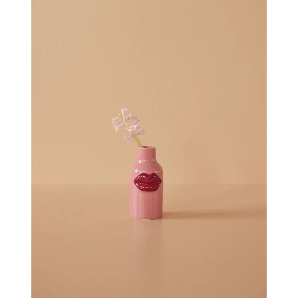 RICE Kleine Keramik Vase Lipstick