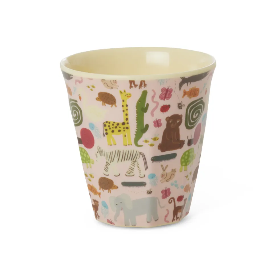 RICE Kleiner Kinderbecher aus Melamin Wildlife