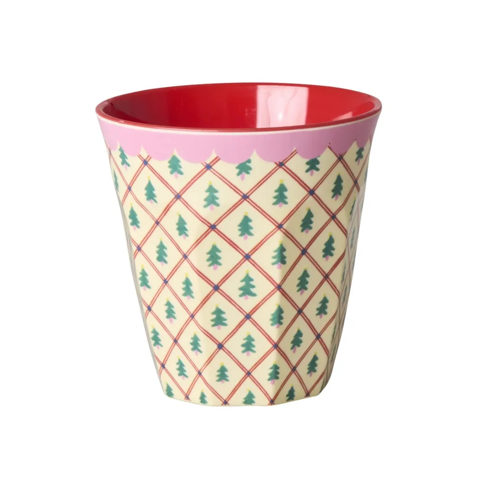 RICE Medium Becher aus Melamin Christmas Tree