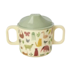RICE Melamin Babybecher in Crème Sweet Jungle Print